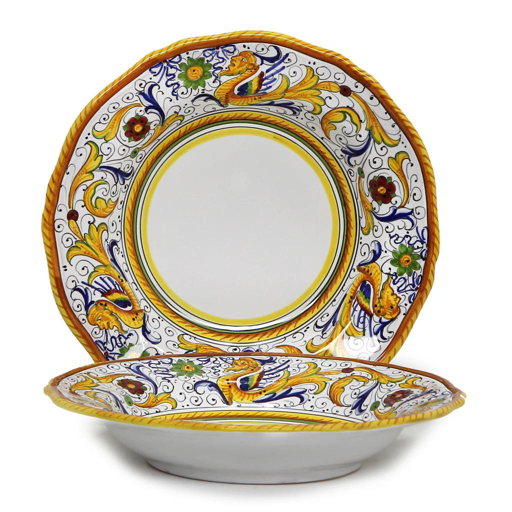 RAFFAELLESCO: Rim Pasta Soup plate (White Center) - Image 2