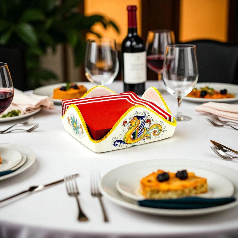 RAFFAELLESCO CLASSICO: Square Napkins Holder (For Luncheon Size napkins 6.5"x6.5") - Image 2