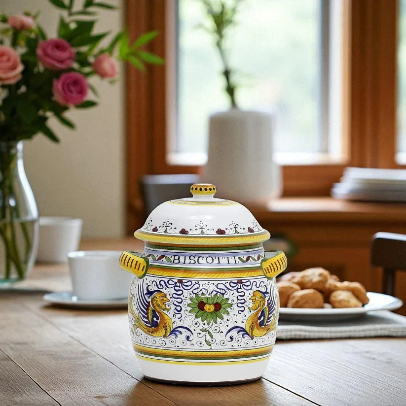 RAFFAELLESCO DELUXE: Traditional Deruta Biscotti Jar - Image 3