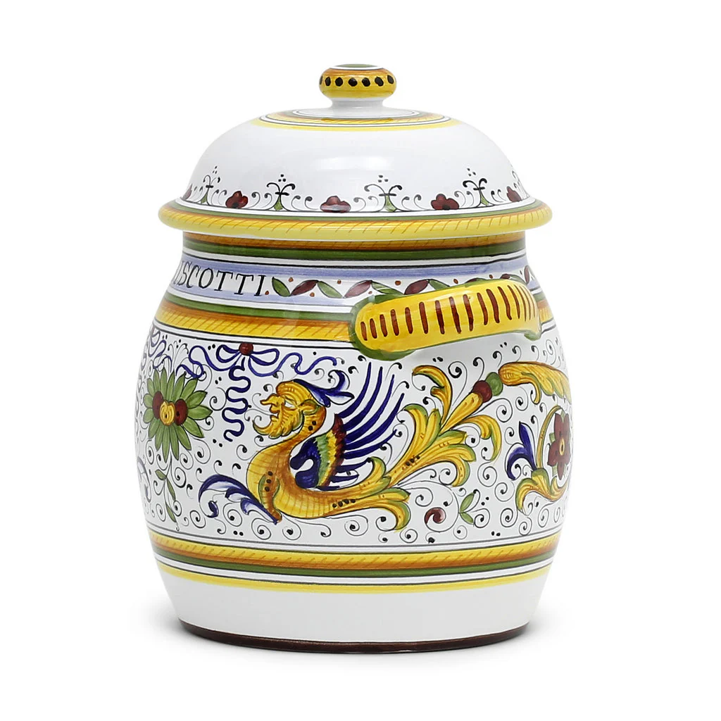 RAFFAELLESCO DELUXE: Traditional Deruta Biscotti Jar - Image 4