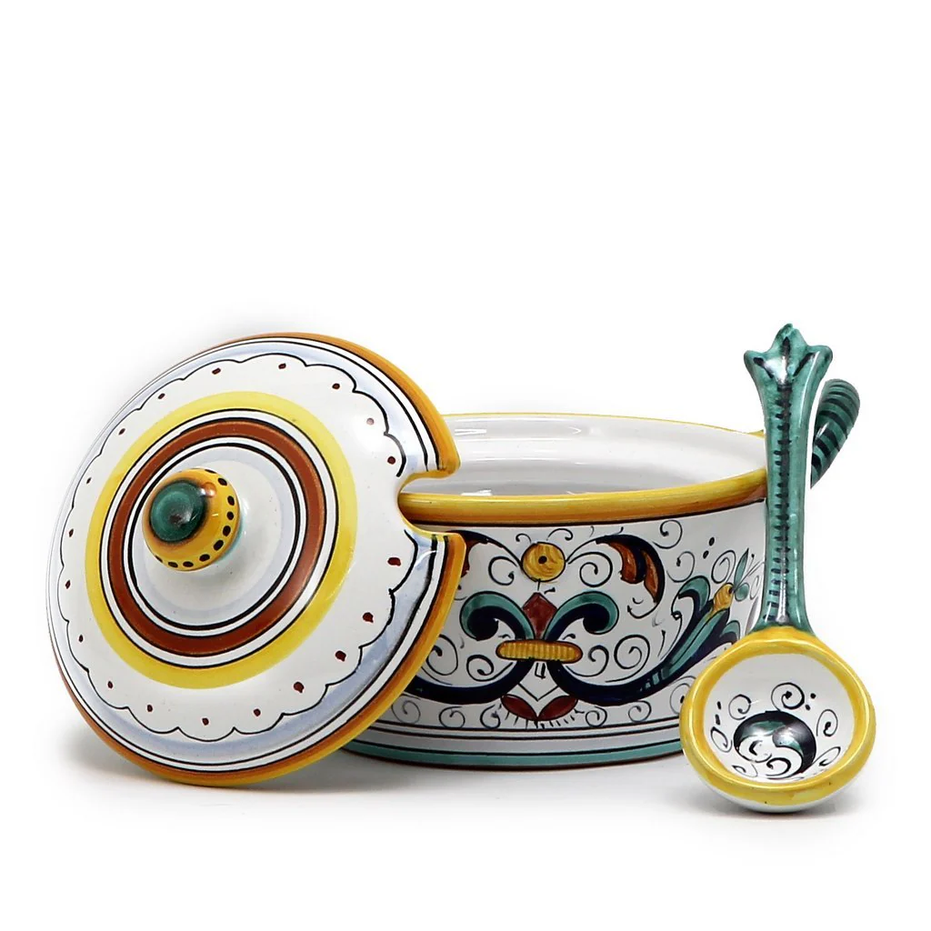 RICCO DERUTA DELUXE: Covered Parmesan Cheese Bowl with Spoon - Image 3