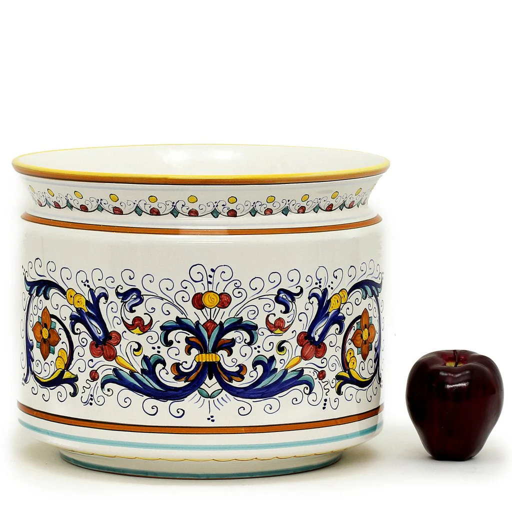 RICCO DERUTA DELUXE: Cylindrical Cover Pot Ricco Deruta Design - Cachepot Planter (Large) - Image 10