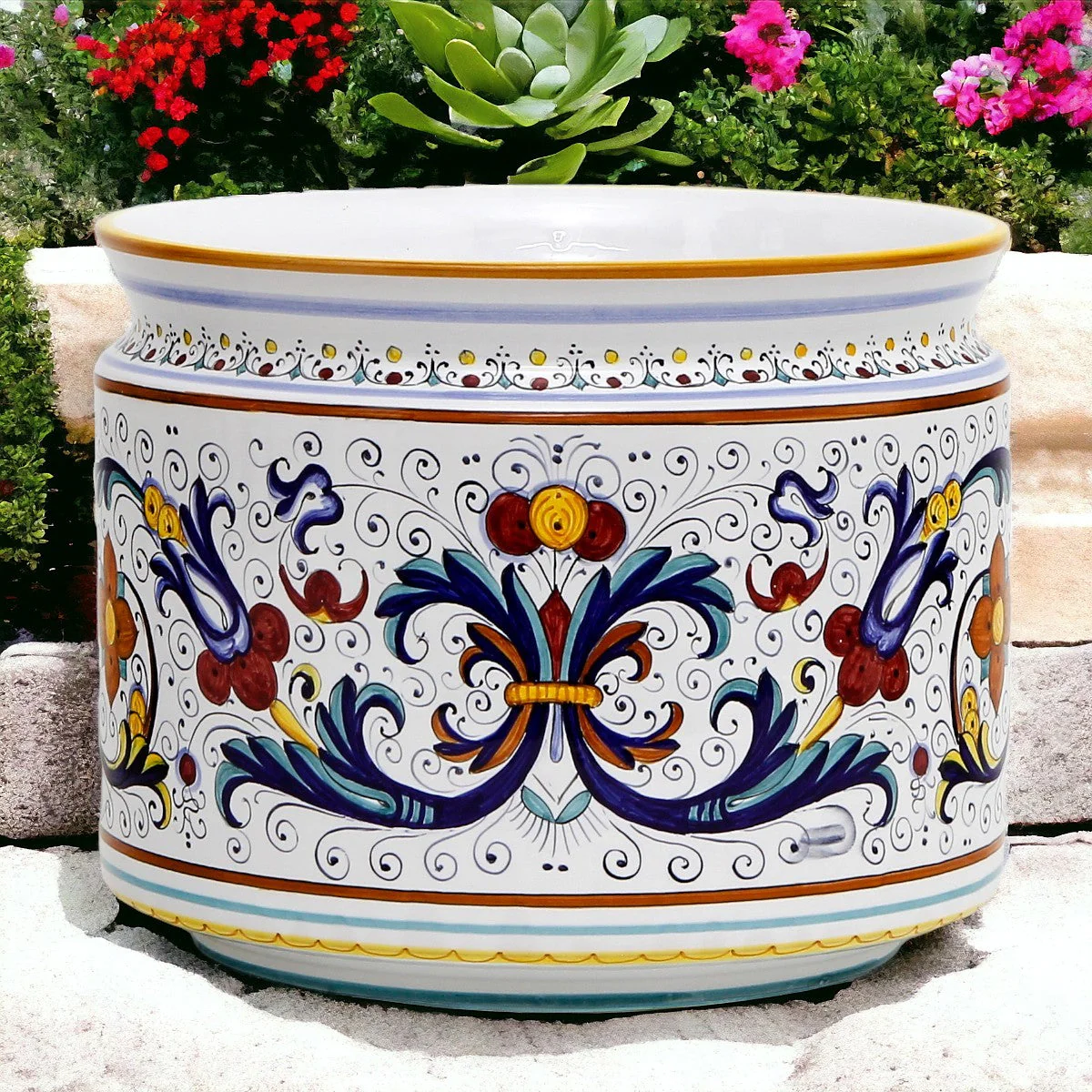 RICCO DERUTA DELUXE: Cylindrical Cover Pot Ricco Deruta Design - Cachepot Planter (Large) - Image 3