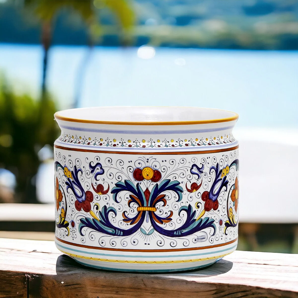 RICCO DERUTA DELUXE: Cylindrical Cover Pot Ricco Deruta Design - Cachepot Planter (Large) - Image 6
