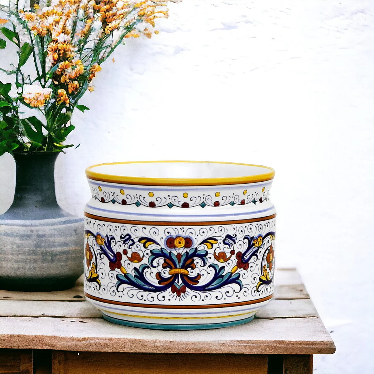 RICCO DERUTA DELUXE: Cylindrical Cover Pot Ricco Deruta Design - Cachepot Planter (Small) - Image 2