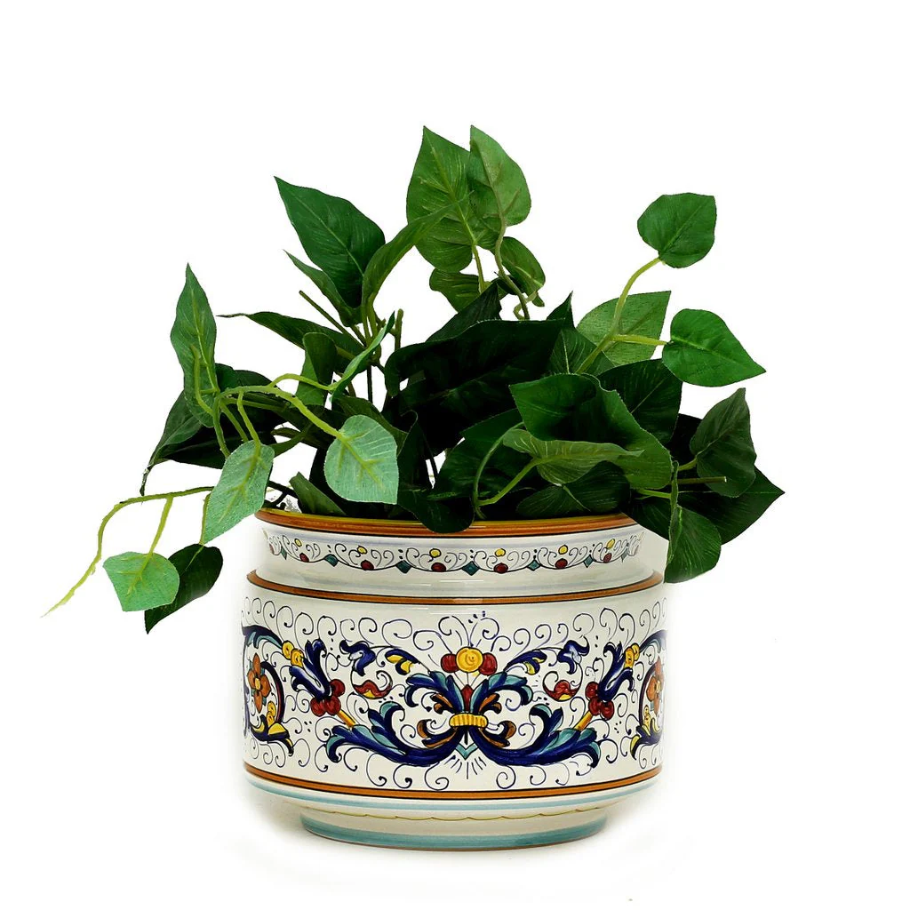 RICCO DERUTA DELUXE: Cylindrical Cover Pot Ricco Deruta Design - Cachepot Planter (Small) - Image 5