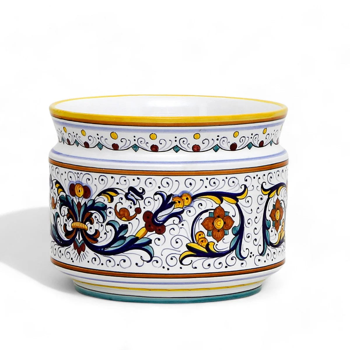 RICCO DERUTA DELUXE: Cylindrical Cover Pot Ricco Deruta Design - Cachepot Planter (Small) - Image 8