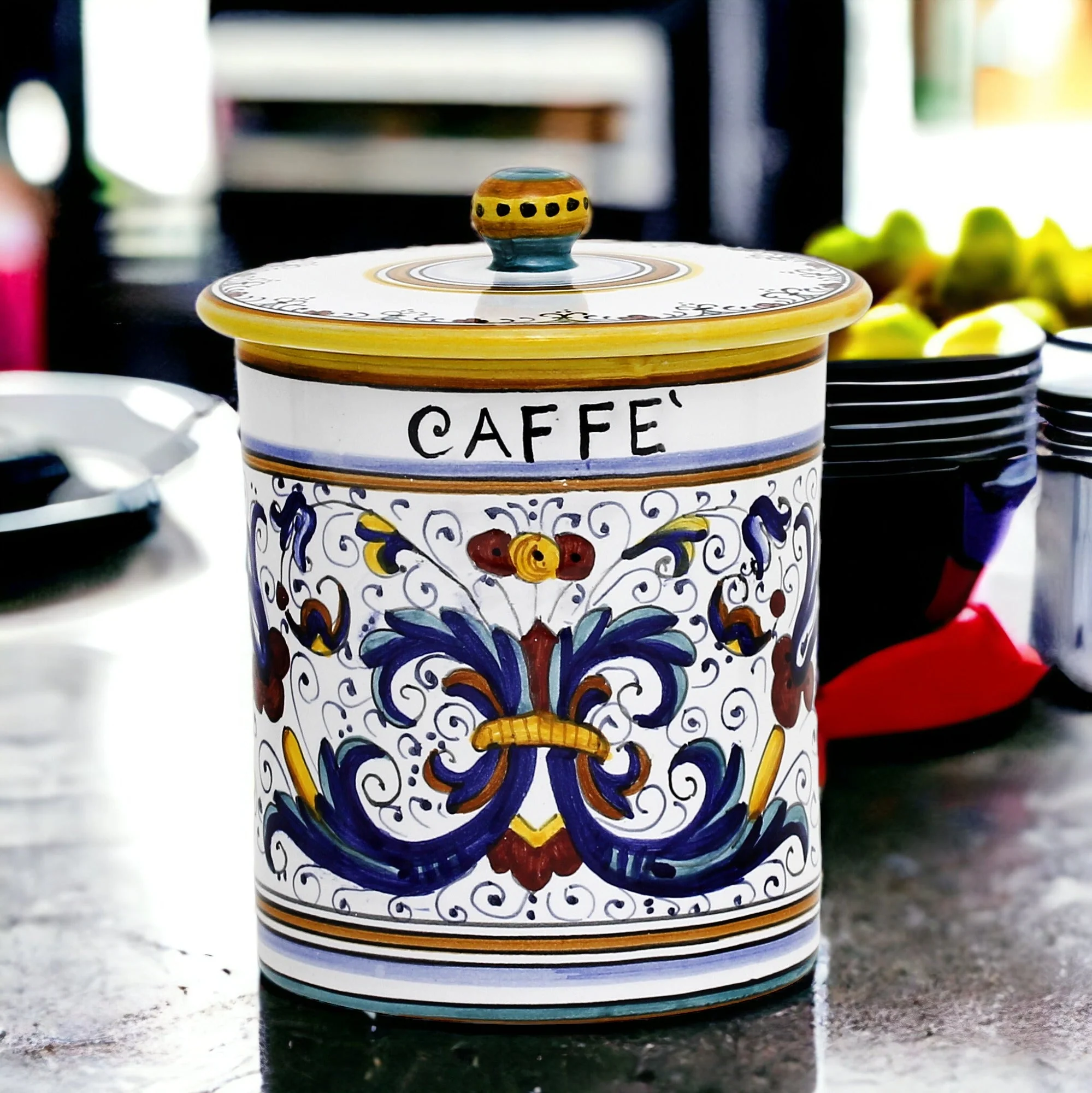 RICCO DERUTA DELUXE: Canister with Ceramic Lid - 'CAFFE' (Coffee) - Image 6