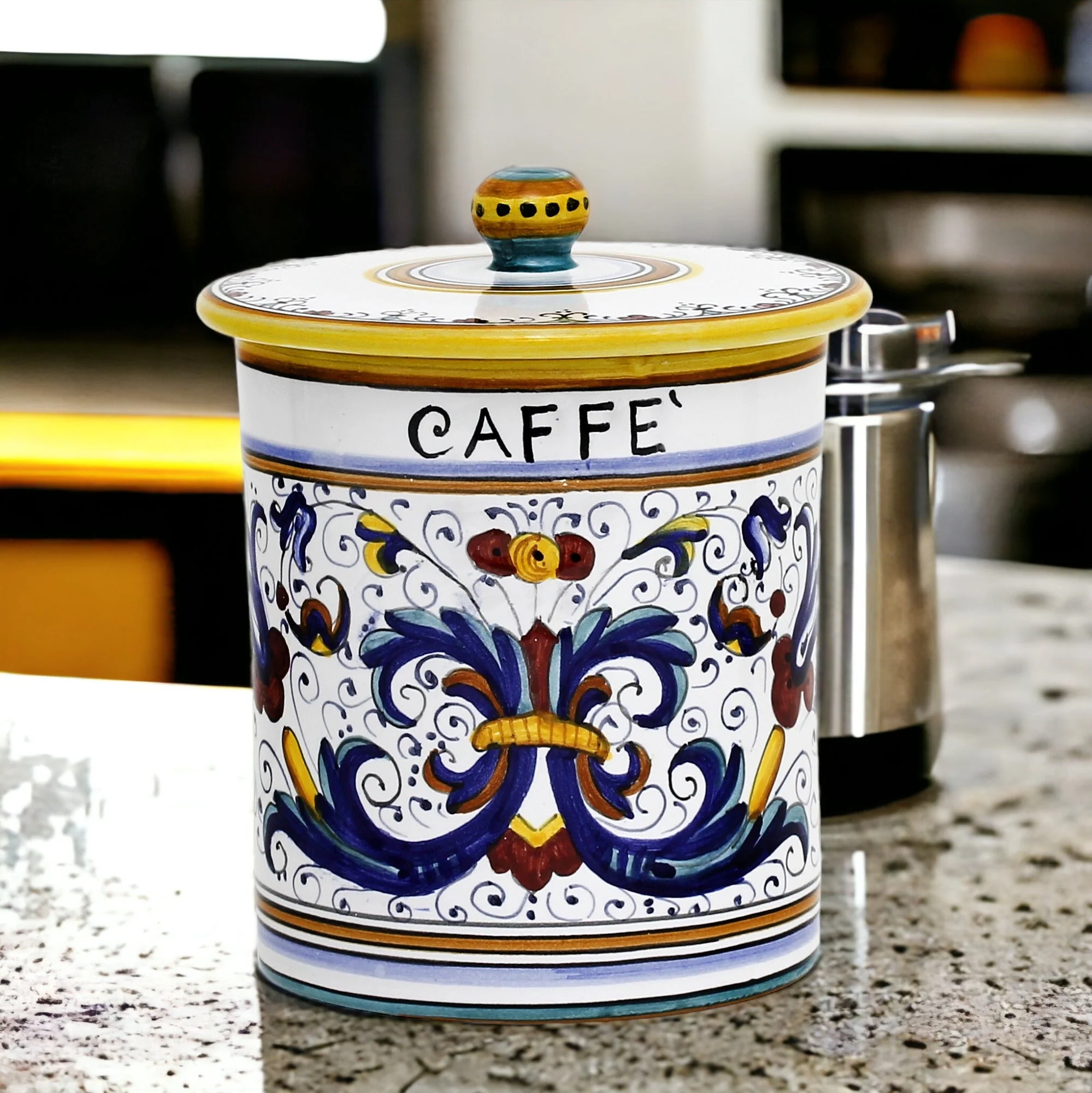 RICCO DERUTA DELUXE: Canister with Ceramic Lid - 'CAFFE' (Coffee) - Image 7
