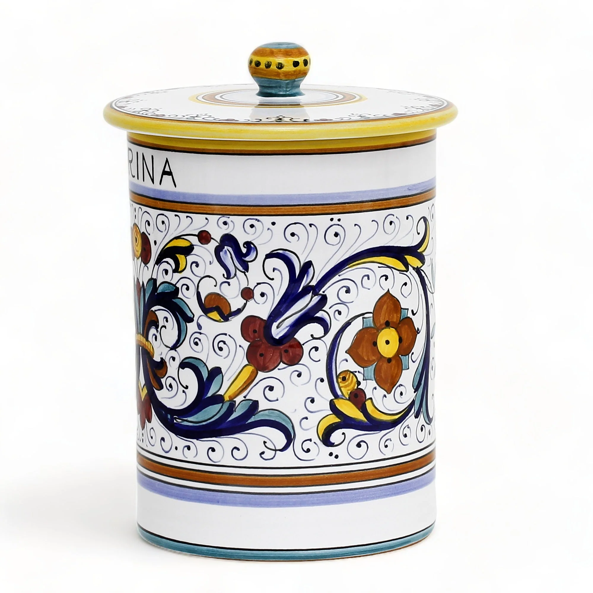 RICCO DERUTA DELUXE: Canister with Ceramic Lid - 'FARINA' (Flour) - Image 3