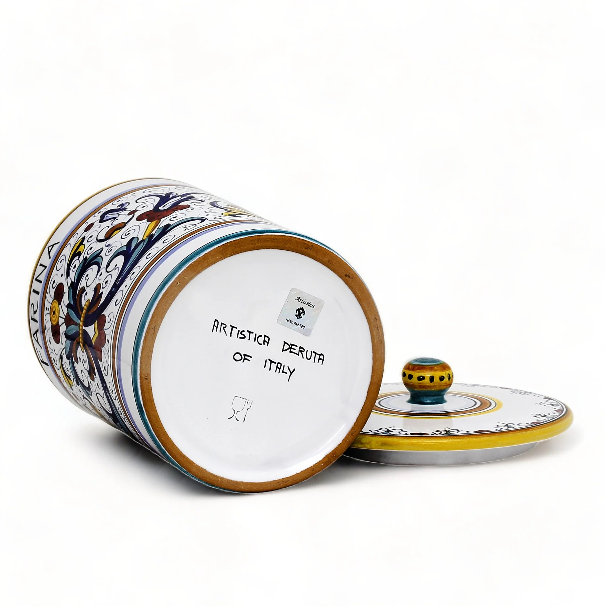 RICCO DERUTA DELUXE: Canister with Ceramic Lid - 'FARINA' (Flour) - Image 5