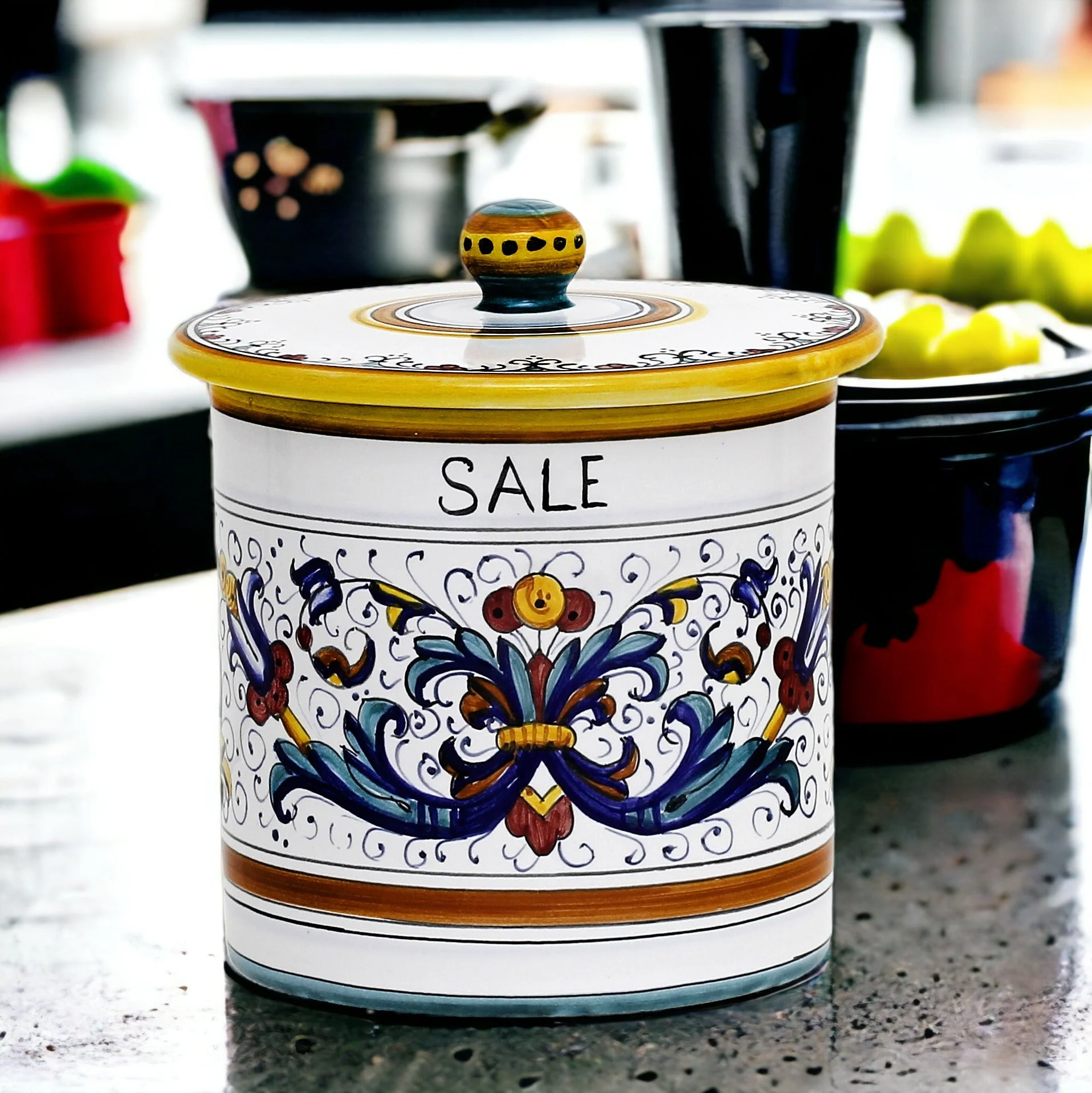 RICCO DERUTA DELUXE: Canister with Ceramic Lid - 'SALE' (Salt) - Image 5