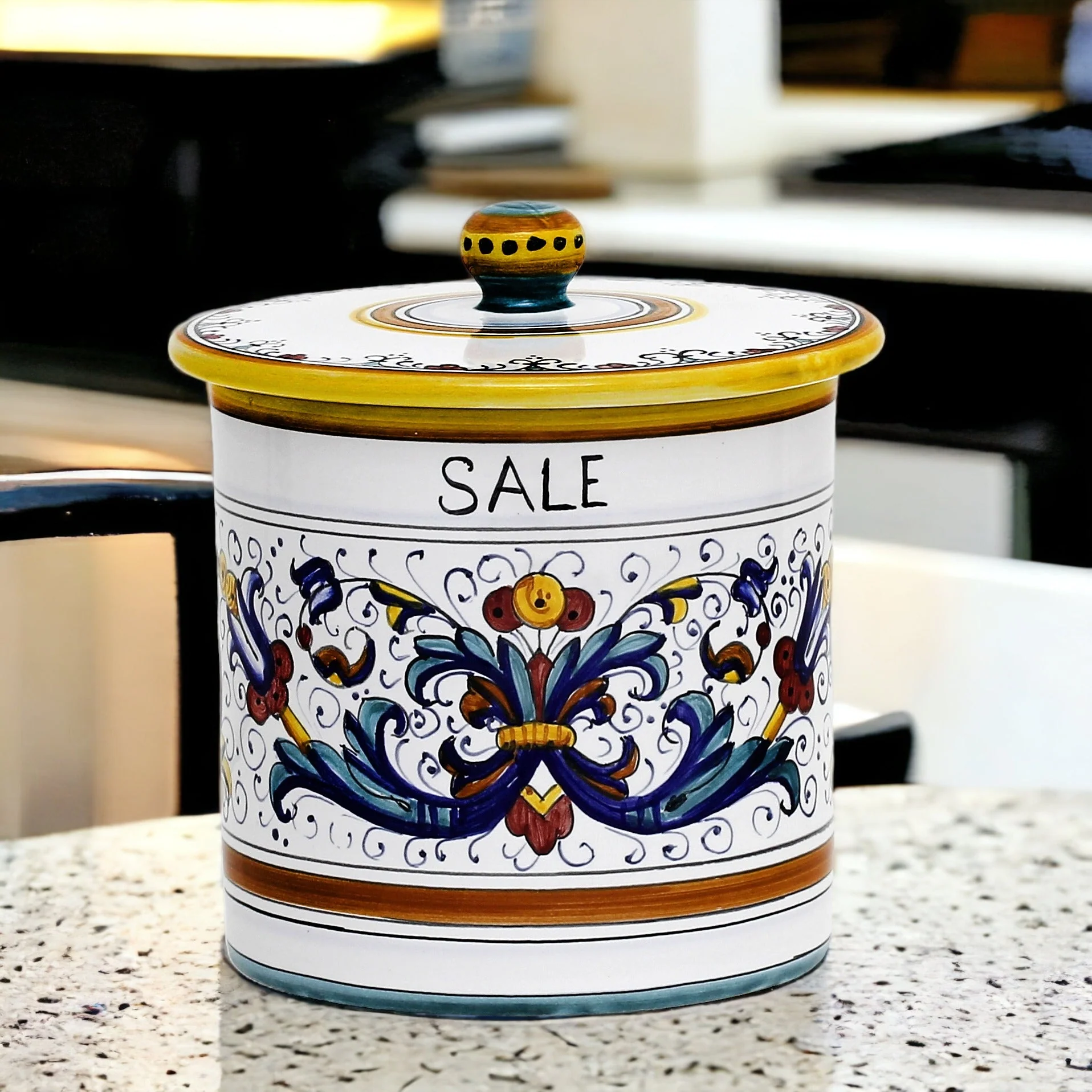 RICCO DERUTA DELUXE: Canister with Ceramic Lid - 'SALE' (Salt) - Image 7