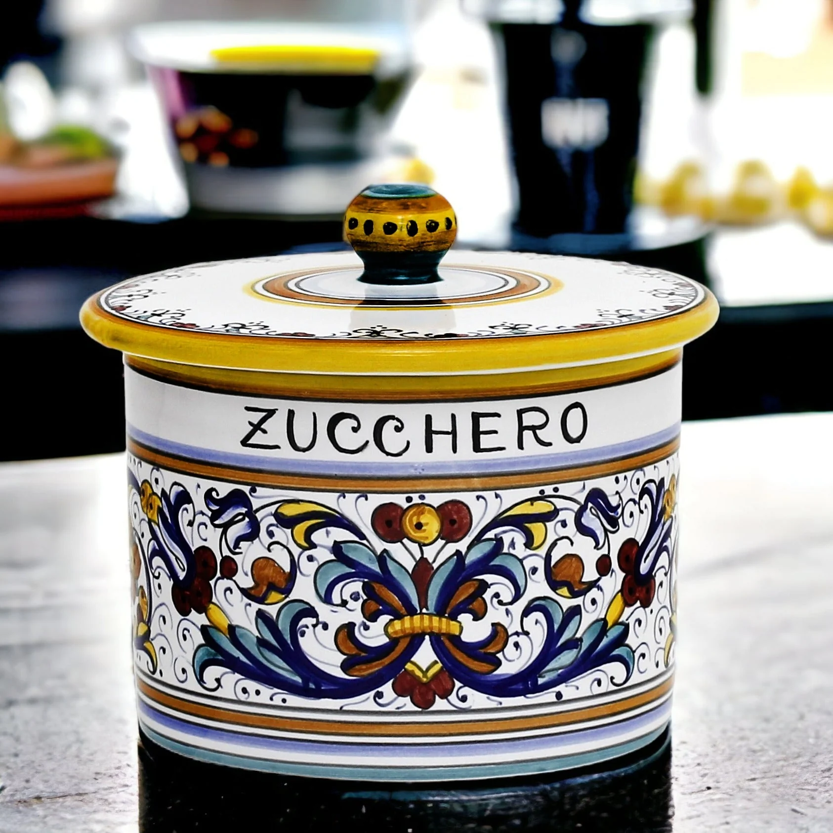 RICCO DERUTA DELUXE: Canister with Ceramic Lid - 'ZUCCHERO' (Sugar) - Image 12