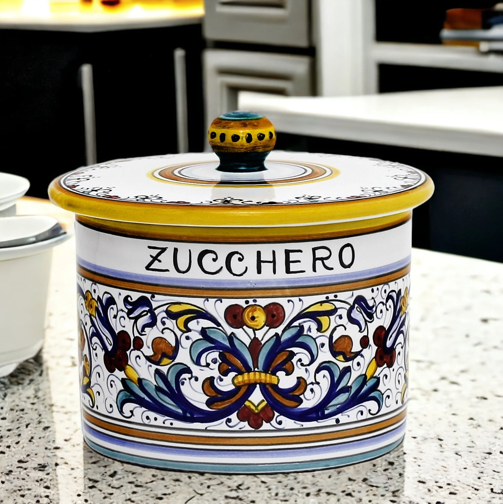 RICCO DERUTA DELUXE: Canister with Ceramic Lid - 'ZUCCHERO' (Sugar) - Image 5