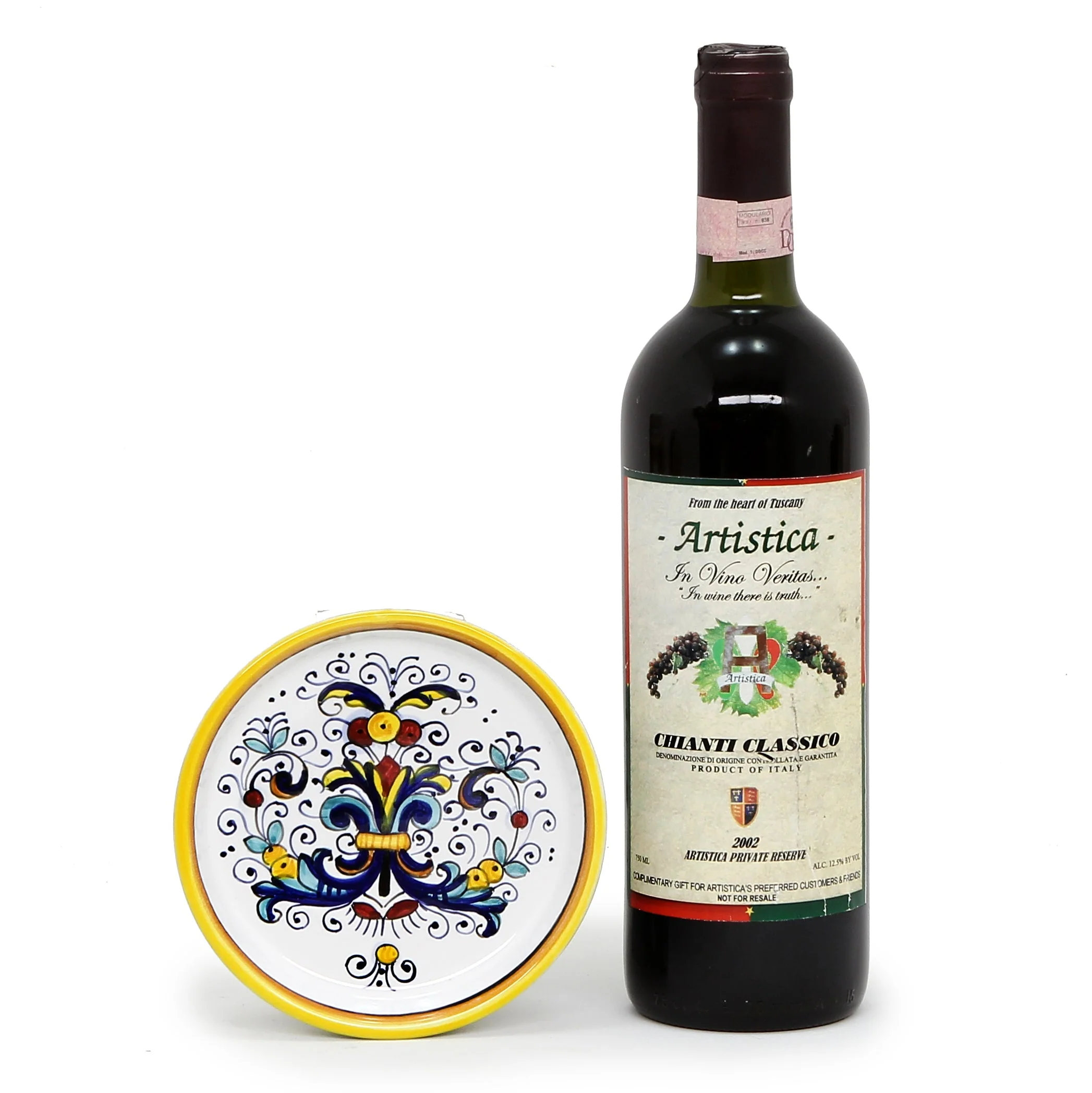 RICCO DERUTA DELUXE: Deruta Wine Coaster/Dipping Bowl - Image 2
