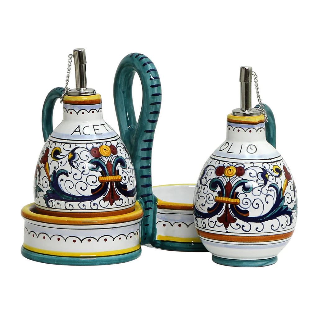 RICCO DERUTA DELUXE: Oil and Vinegar cruets set with caddy - Image 3