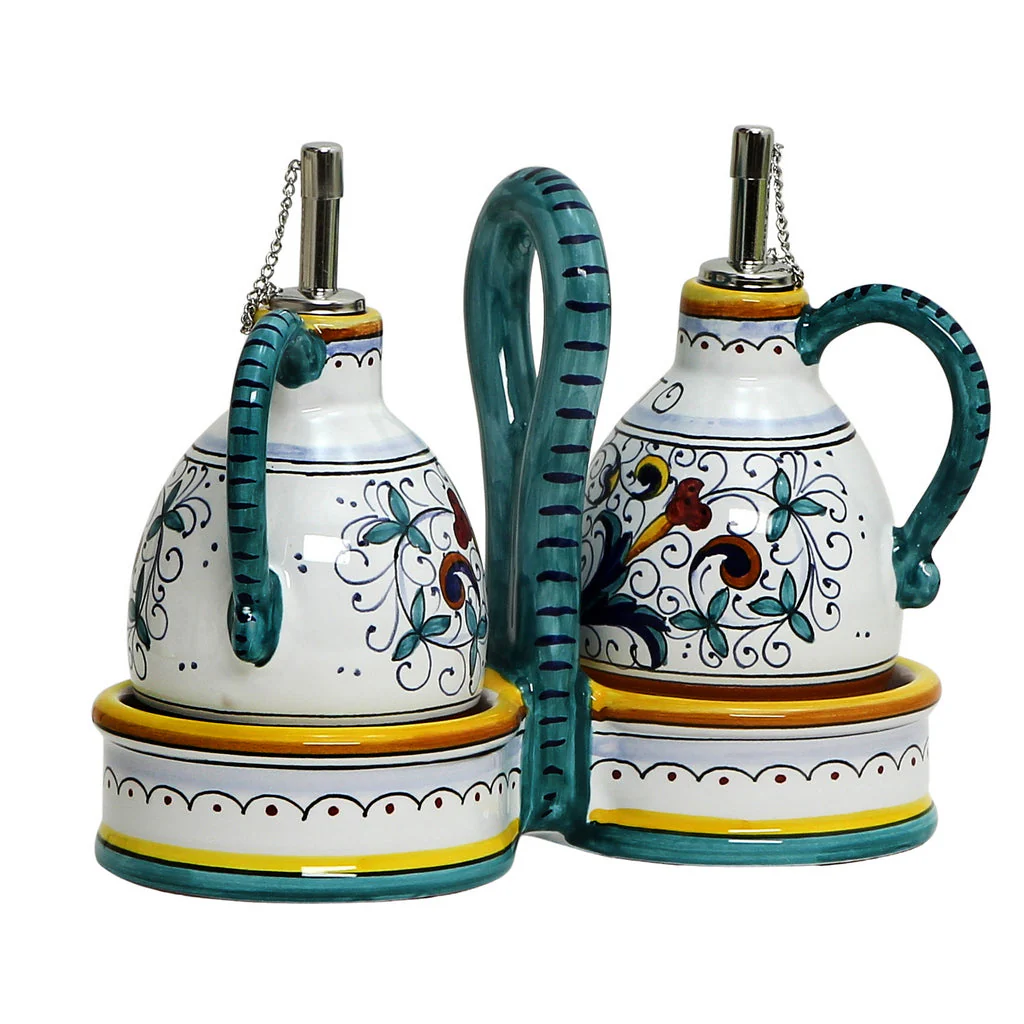 RICCO DERUTA DELUXE: Oil and Vinegar cruets set with caddy - Image 4