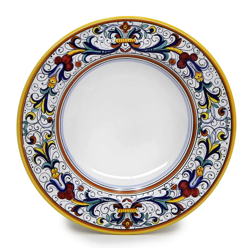 RICCO DERUTA DELUXE: Rim Pasta Soup plate (White Center) - Image 2